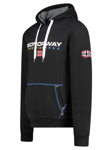 Geographical Norway Hoodie "Olvier" in Schwarz