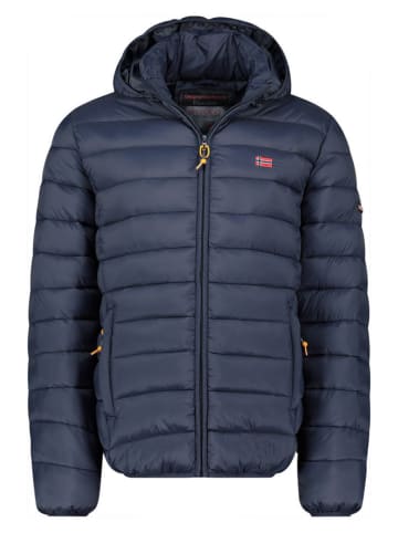 Geographical Norway Doorgestikte jas donkerblauw