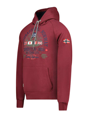 Geographical Norway Hoodie "Gexpe" in Bordeaux