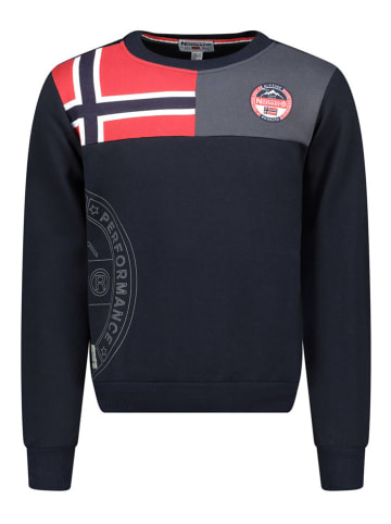 Geographical Norway Bluza "G-Round" w kolorze granatowym