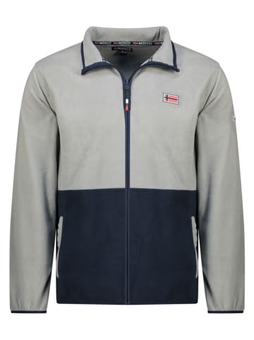 Geographical Norway Fleecejacke in Grau/ Dunkelblau
