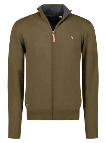 Geographical Norway Kardigan "Fregate" w kolorze khaki