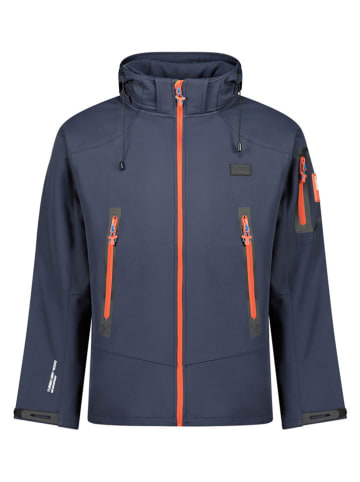 Geographical Norway Softshelljacke "Tezip" in Dunkelblau/ Orange