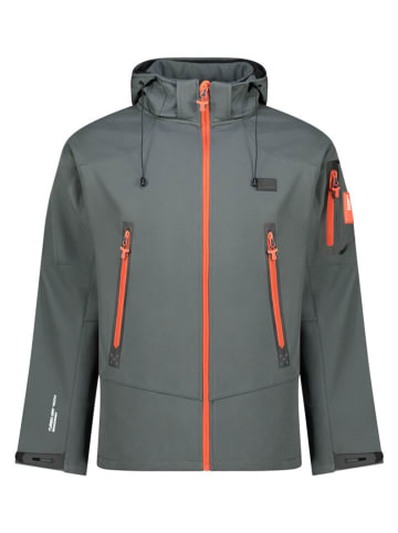 Geographical Norway Softshelljacke "Tezip" in Grau/ Orange
