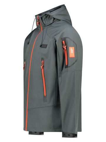 Geographical Norway Softshelljacke "Tezip" in Grau/ Orange