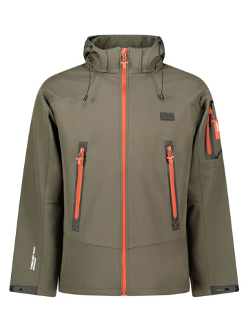 Geographical Norway Softshelljacke "Tezip" in Khaki/ Orange