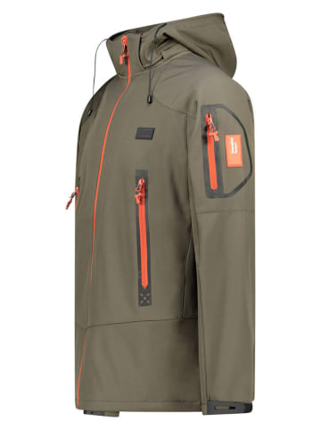 Geographical Norway Kurtka softshellowa "Tezip" w kolorze oliwkowo-pomarańczowym