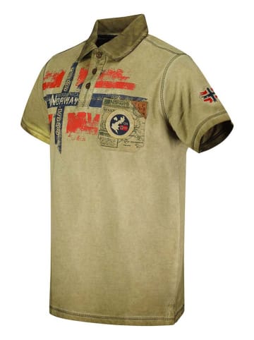 Geographical Norway Koszulka polo "Kamo" w kolorze khaki