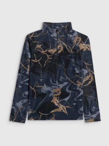 4F Fleece longsleeve blauw/beige