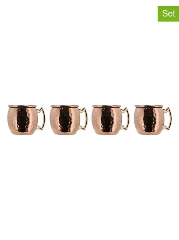 LYNGBY 4er-Set: Moscow-Mule-Becher in Kupfer - 80 ml