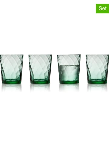 Lyngby Glas 4er-Set: Trinkglas in Grün - 300 ml