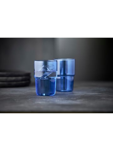 Lyngby Glas 2-delige set: drinkglazen blauw - 400 ml