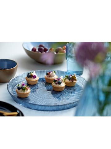 Lyngby Glas Półmisek "Kusintha" w kolorze niebieskim - Ø 30 cm