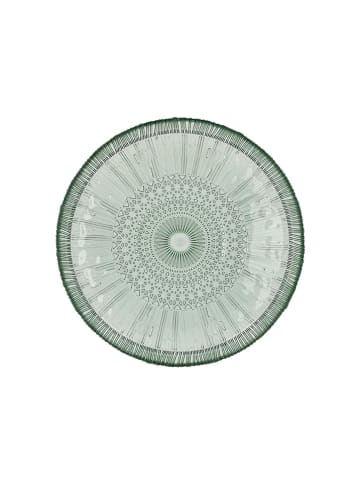 Lyngby Glas Servierplatte "Kusintha" in Grün - Ø 30 cm