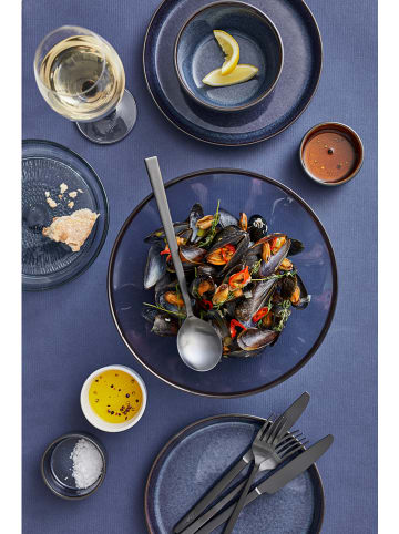 Bitz 4-delige set: mueslikommen donkerblauw/zwart - Ø 12,5 cm