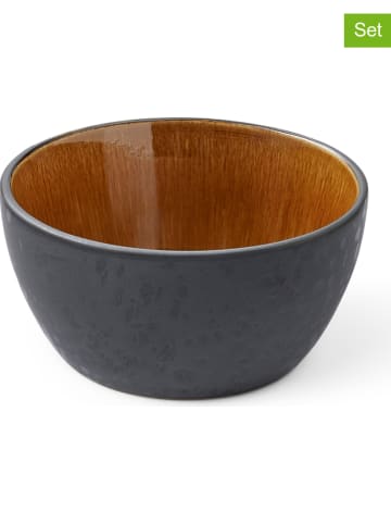 Bitz 4er-Set: Müslischalen in Schwarz/ Bernstein - Ø 12,5 cm