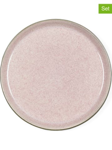 Bitz 6er-Set: Dessertteller "Gastro" in Rosa/ Grau - Ø 21 cm