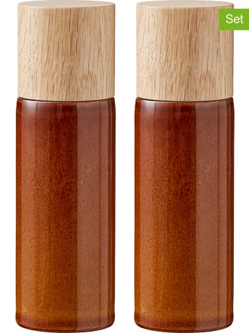 Bitz Młynki (2 szt.) w kolorze bursztynowym do przypraw - wys. 17 cm