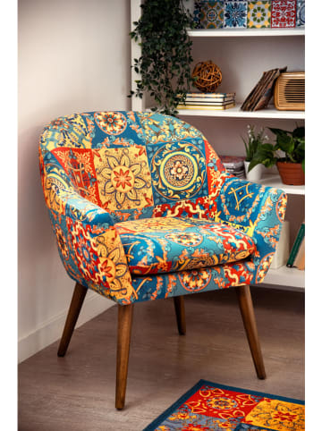 EXCELSA Armlehnstuhl "Trinacria" in Bunt - (B)70,5 x (H)83 x (T)65 cm