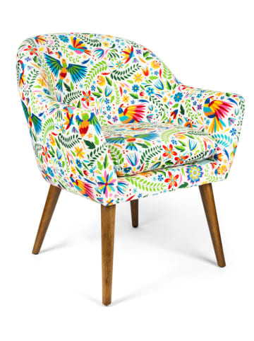 EXCELSA Fotel "Mexican Flowers" ze wzorem - 70,5 x 83 x 65 cm