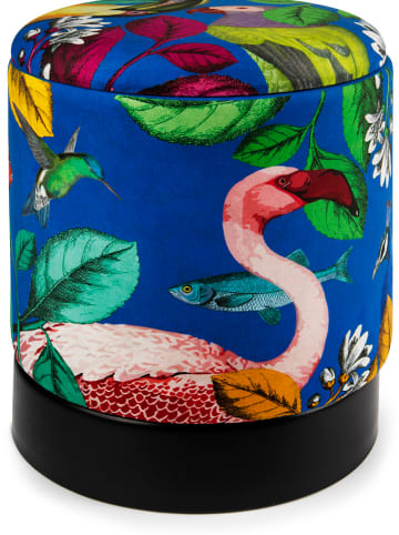 Trendy Kitchen by EXCÉLSA Poef "Rhapsody" blauw/lichtroze - (H)44 x Ø 35 cm