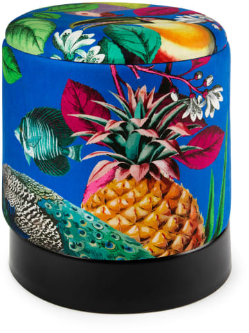 Trendy Kitchen by EXCÉLSA Puf "Rhapsody" w kolorze niebiesko-jasnoróżowym - wys. 44 x Ø 35 cm