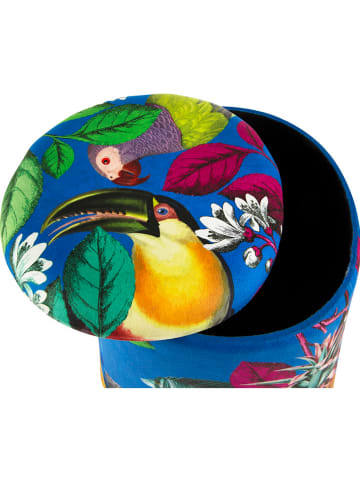 Trendy Kitchen by EXCÉLSA Poef "Rhapsody" blauw/lichtroze - (H)44 x Ø 35 cm