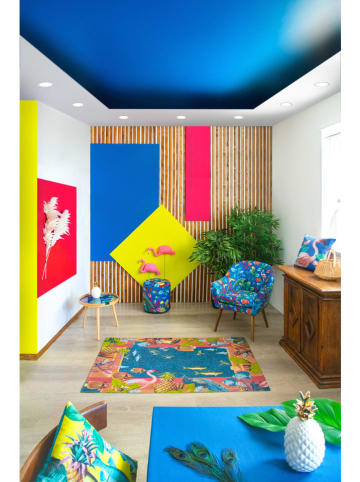 EXCELSA Opbergkruk "Rhapsody" blauw/meerkleurig - (H)43 x  Ø 38 cm