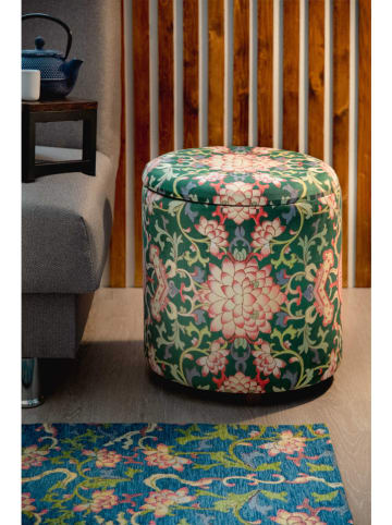 EXCELSA Aufbewahrungshocker "La via dela Stella" in Grün - (H)43 x Ø 38 cm