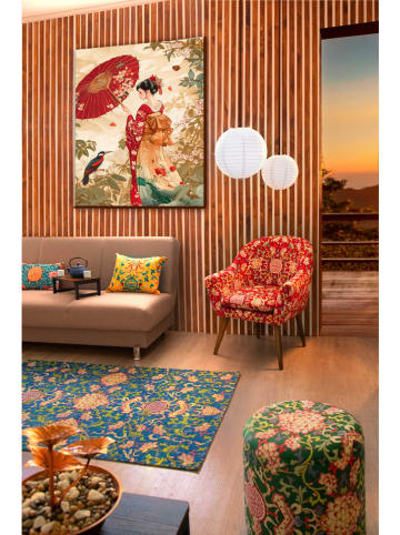 EXCELSA Hocker "La via dela Stella" w kolorze zielonym - wys. 43 x Ø 38 cm