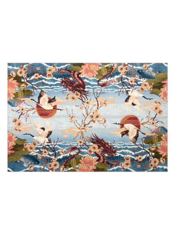 Trendy Kitchen by EXCÉLSA Tapijt "Fuji" blauw/meerkleurig - (B)165 x (H)110 cm