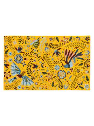EXCELSA Chodnik "Mexican Flowers" w kolorze żółtym - 75 x 45 cm