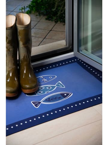 EXCELSA Badvorleger "Ocean" in Blau - (L)52 x (B)80 cm