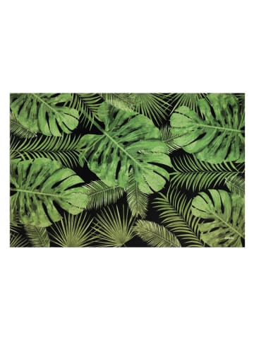 EXCELSA Dywanik łazienkowy "Foliage" w kolorze zielonym - 52 x 80 cm