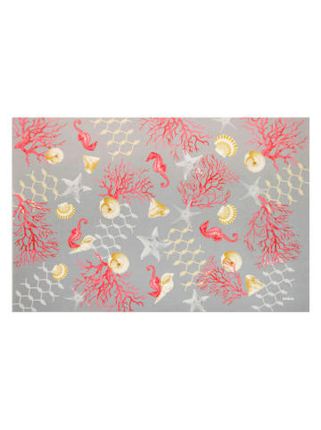 EXCELSA Badmat "Coral" grijs/roze - (L)52 x (B)80 cm