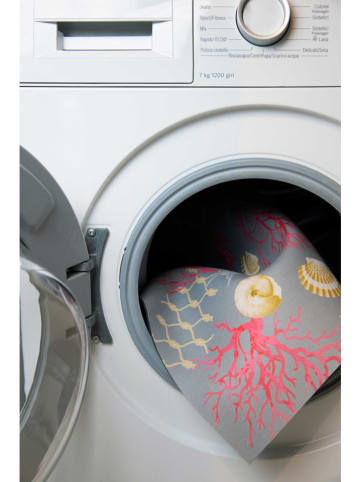 EXCELSA Dywanik łazienkowy "Cpral" w kolorze szaro-różowym - 52 x 80 cm