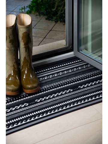 EXCELSA Dywanik łazienkowy "Etnico" w kolorze czarno-białym - 52 x 80 cm