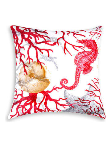 Trendy Kitchen by EXCÉLSA Kissen "Coral" in Rot/ Weiß - (L)45 x (B)45 cm