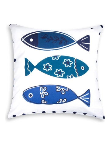 Trendy Kitchen by EXCÉLSA Poduszka "Ocean" w kolorze biało-niebieskim - 45 x 45 cm