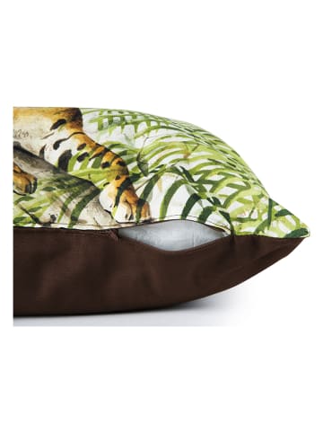 EXCELSA Kissen "Leopard" in Grün - (L)45 x (B)45 cm