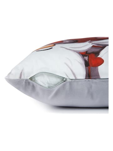 Trendy Kitchen by EXCÉLSA Kussen "Gnomo" rood/grijs - (B)45 x (H)45 cm