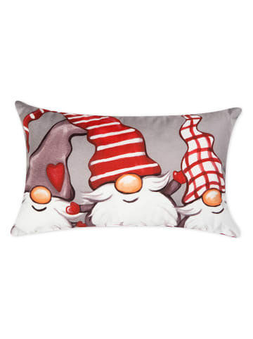 Trendy Kitchen by EXCÉLSA Poduszka "Gnomo" w kolorze czerwono-szarym - 45 x 30 cm