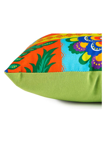 Trendy Kitchen by EXCÉLSA Poduszka w kolorze zielonym ze wzorem - 45 x 30 cm