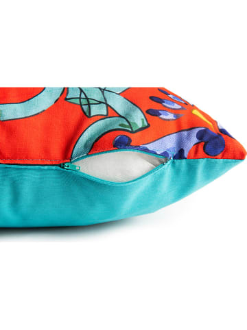 Trendy Kitchen by EXCÉLSA Kussen "Trinacria" rood/turquoise - (L)45 x (B)45 cm