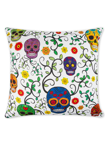 Trendy Kitchen by EXCÉLSA Poduszka "Calavera" w kolorze czarnym ze wzorem - 45 x 45 cm