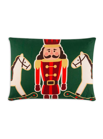 Trendy Kitchen by EXCÉLSA Poduszka "Vintage Christmas" w kolorze zielono-czerwonym - 40 x 50 cm