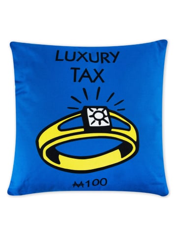 EXCELSA Kussen "Monopoly" blauw - (L)45 x (B)45 cm