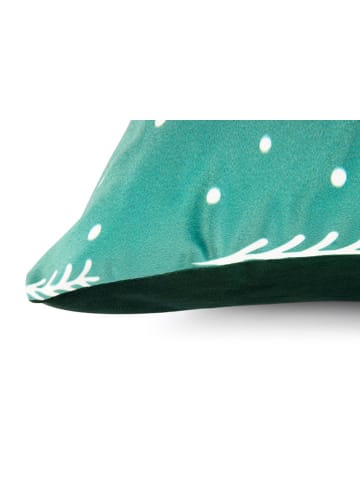 Trendy Kitchen by EXCÉLSA Poduszka "Green Winter" w kolorze zielonym - 45 x 45 cm