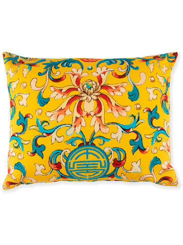 Trendy Kitchen by EXCÉLSA Poduszka "La Via Della Seta" w kolorze żółto-miętowym - 50 x 40 cm