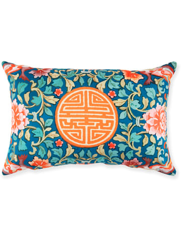 Trendy Kitchen by EXCÉLSA Kussen "La Via Della Seta" mintgroen/oranje - (L)45 x (B)30 cm